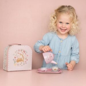 2013746 Valigetta con set da-the in latta Giochi in legno – little duch- La boutique del bebè