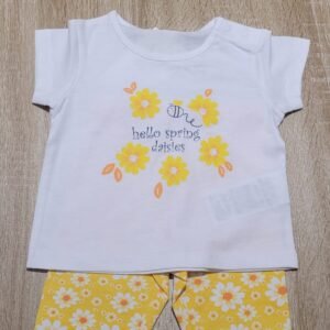 2 PZ LEGGINS E MAGLIETTA CON MARGHERITE